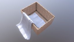 Towel Basket bathroom, cute, basket, weave, vr, towel, homedecor, homedesign, asset, home