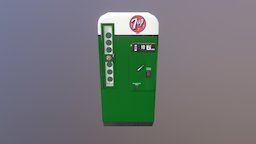Vintage Soda Machien vintage, soda, max, photoshop, 3dsmax, lowpoly