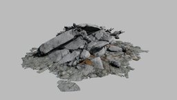 Ruin Debris Rubble 04 ruin, rust, column, concrete, broken, apocalypse, wasteland, rebar, debris, pile, garbage, pillar, waste, damaged, rubble, old, cement, beam, architecture, stone, industrial