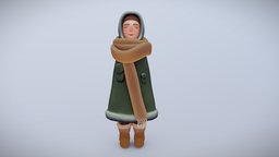 3December 2018: Coat winter, coat, 3december, girl, stylized, 3december2018