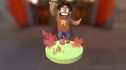 Steven universe, cristal, steven, cartoon, blender