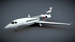 Dassault Falcon private jet vehicles, transportation, flying, gamedesign, airplanes, gamedevelopment, dassault, jetplane, aircraft-plane, b3d-blender-blender3d, dassaultfalcon, flying-vehicle, privatejets, noai