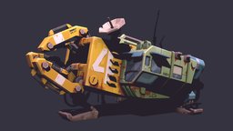 Garbage collector garbage, substancepainter, substance, handpainted, blender, blender3d, substance-painter, space, spaceship, handpainted-lowpoly