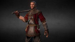 Templar steampunk, torch, cg, action, templar, character, game, 3d, texture