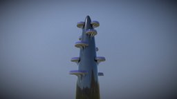 Sci-Fi Building tower, science-fiction, building-modern, scifimodels, adansonia, building-design, scifi, sci-fi, building