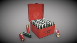 Shotgun shells and box assets, prop, bullet, ammo, firearms, shells, ammunition, ammobox, unrealengine, 12gauge, slugs, ammunition-box, ammunitionpack, pbr, gameasset, shotgun, shotgun-weapon, ammunitionbox, shotgun-shell, shotgun-shells, shotgun-pellet, shotgun-slugs