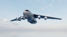 3d model military transport aircraft  IL-76 soviet, aerospace, transport, aviation, russian, aircraft, cargo, il-76, 3d, model, military, plane