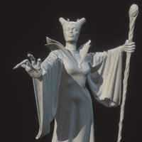 Maleficent horns, cloth, gown, femalecharacter, maleficent, barruz3dstudent, zbrush, clothing