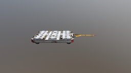 ULD Covered Dolly trailer, courier, aircraft, cargo, gse, substancepainter, substance, vehicle