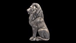 Lion Statue green, sculpt, greek, 3d-scan, sculpting, classic, lionhead, brass, king, lion, statue, roman, lions, lionking, lioness, stone, history, lionsculpture