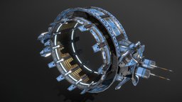 Scifi Jumpgate Type II gate, stargate, starship, game-ready, jumpagte, msgdi, pbr, lowpoly, scifi, ship, space, spaceship, noai