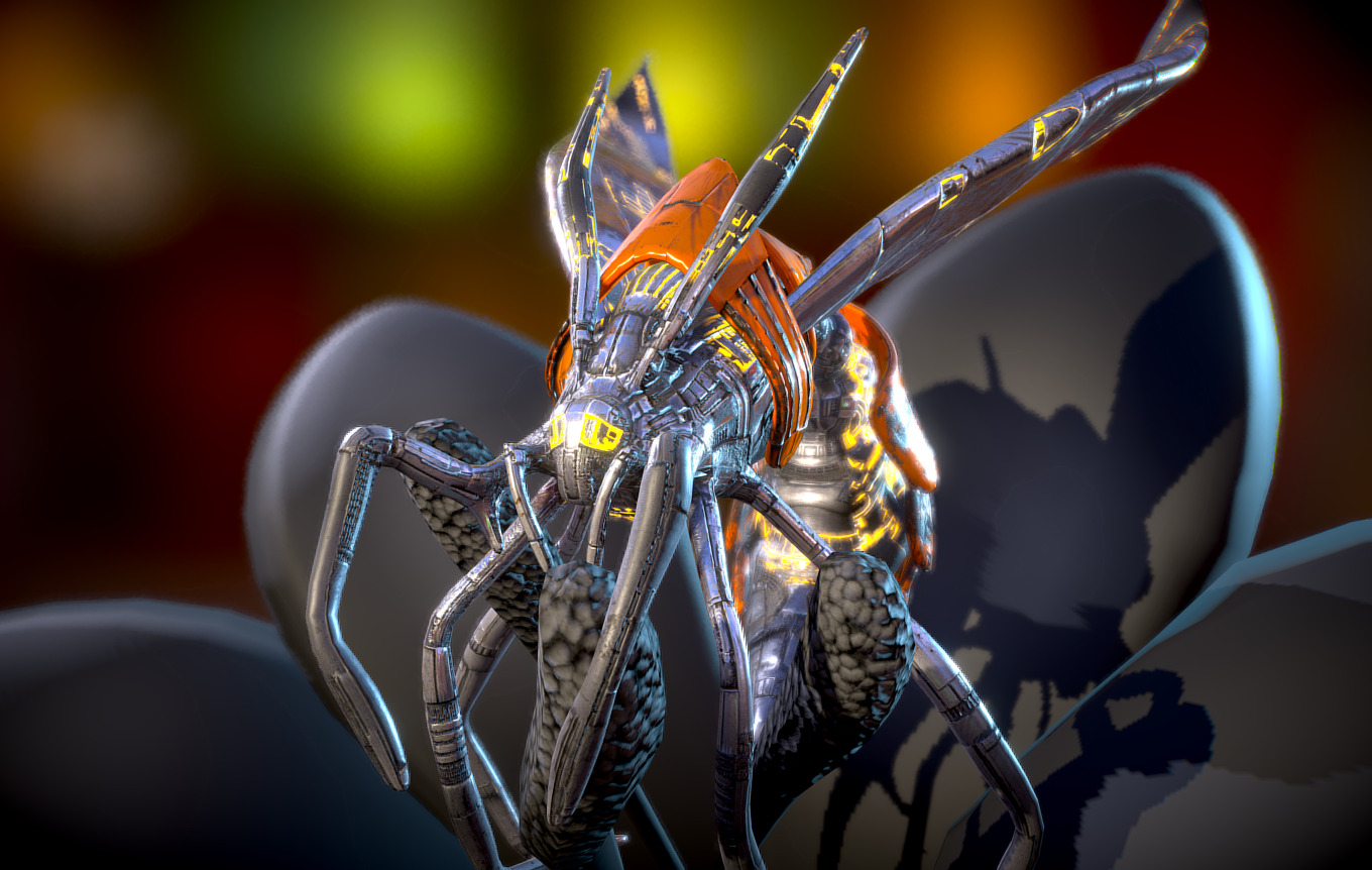 Modeled in Zbrush, Textured and Rendered in Substance Painter. Check out the Process in my Tutorial Below.

https://www.youtube.com/watch?v=e4jcUMQwotU

https://www.youtube.com/watch?v=NwzgkVpzdyI - ZBug and Flower - 3D model by gmp1993 3d model