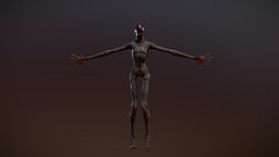 Contra Cultist II alien, gigeresque, giger, beksinski, zdzislaw, substancepainter, maya, blender, zbrush, horror