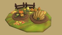 Farm life fence, plant, food, helloween, ranch, grass, plants, flower, garden, bad, happy, set, ground, candle, dirt, leaf, weed, patch, farm, nature, tileable, vegetable, vegetables, gardening, root, soil, harvest, helloween-pumpkin, handpainted, blender, lowpoly, plane, pumpkin, ladyreyna