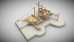 Playground Wood Ship (wip-5) wooden, playground, wip, vis-all-3d, 3dhaupt, software-service-john-gmbh, ship, pirates, spielplatz, holzschiff, wood-ship