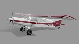 Maule aircraft airplane, private, airport, cockpit, aircraft, jet, airbus, rocket, game, air, gameasset, plane, interior, maule