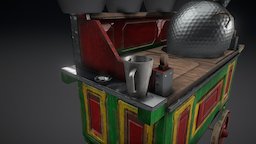 Falafel Cart عربة فول food, cart, breakfast, egyptian, 4k, local, fastfood, beans, fool, 4ktexture, ramadan, falafel, fava, lowpoly, substance-painter, street