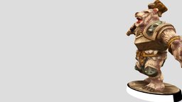 Warbear of the Northlands warhammer, bear, club, brute, claws, fur, pathfinder, lord_of_the_rings, heroquest, 3df-zephyr, his_dark_materials, polar_bear, wizkids, polar_warbear, spiked_club, spiked_spaulders, bear_warrior, knee_pads, white_fur, armored_bear, lorek_byrnison