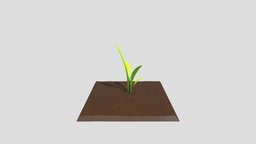 Cartoon Vegetable Plot plant, assets, household, prop, vr, ar, vegetable, plot, asset, game, 3d, lowpoly, model