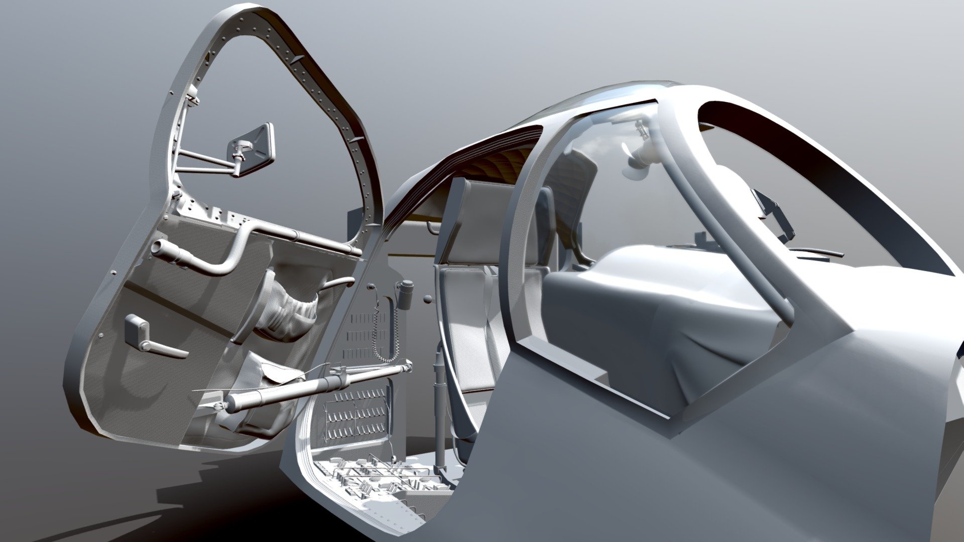 &ndash;Work in progress&ndash;  Mil Mi-24b Cockpit - Mil Mi-24b Cockpit - 3D model by aston-m777 3d model