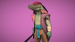 Daniel Bernals "SERRATED SEAHUNTER" humanoid, crocodile, alligator, serrated, animal, animation, pirate, stylized, seahunter