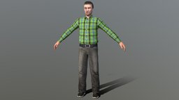 Male LowPoly (Rigged) boy, people, child, woman, character, girl, man, female, male