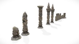 Castle Ruin Elements ruin, castle, ancient, ruins, prop, rocks, roof, column, pack, collection, bricks, elements, decor, statue, old, destroyed, package, environmentart, environment-assets, ancient-cultures, obelisc, asset, fantasy, environment, wall