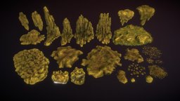 Mossy piles landscape, nature, moss, unity, unity3d