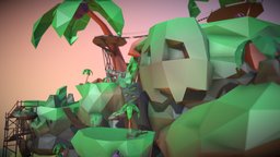 Tropico Island trees, planet, tropical, madness, island, beach, vertex, maya, lowpoly