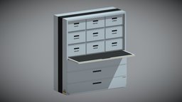 Sci-Fi Furniture Pack AAA: Shelving Unit D kit, office, storage, shelf, lab, laboratory, pack, cyberpunk, deck, furniture, furnishing, masseffect, deu, bookcase, locker, shelves, starcitizen, interiordesign, assetstore, inter, init, asset, scifi, sci-fi, futuristic, spaceship