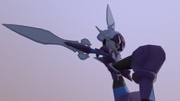 Pokemon Violet and Scarlet fanart, toon, pokemon, rigging, figure, pikachu, nintendo, flame, scarlet, badass, kawaii, violet, pokemon3d, weapon, 3d, blender, helmet, creature, animation, sword, anime, knight