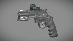 Revolver S&W M&P R8 357 Magnum cg, 3dart, cgi, hard-surface, gamedev, 3dartist, marmosettoolbag, pbr-texturing, substancepainter, game, 3d, weapons, blender, pbr, hardsurface, 3dmodel, gameready