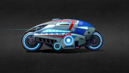 Sci-fi motorcycle from 32 Secs game tron, gaming, motorcycle, endi, game, blender, vehicle, scifi, sci-fi