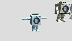 WashingMachine Character model (rigged) washing, machine, character, rigged