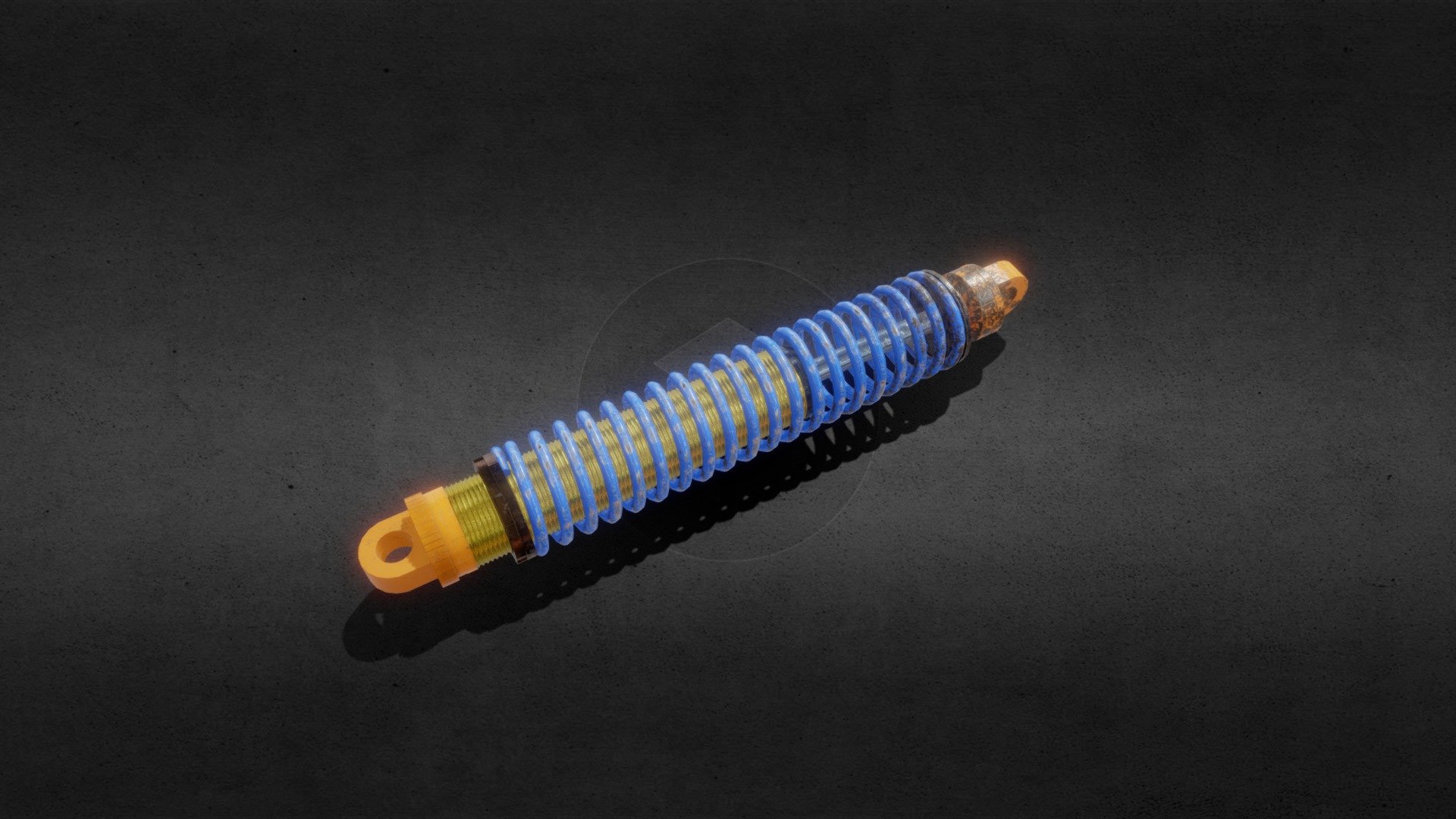 I modeled a shock absorber with a spring for your cars. The model is not specifically aimed at any brand, so you can use it everywhere 3d model