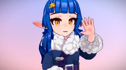 [VTuber] Kosmog~★ [Commish] flat, elf, com, vr, boots, commission, star, woman, outline, fluffy, commissions, bluehair, longcoat, vrchat, streamer, fluff, anime3d, styalized, animestyle, starfield, twitchstream, vrchat_avatar, vtuber, commissioning, starchild, substancepainter, handpainted, girl, blender, blender3d, zbrush, blue, anime, vtubermodel, envtuber, vtuber-commission, comish, commish