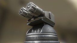 Futuristic Gatling Gun Tower tower, gatling, gatling-gun, 3dhaupt, 3d-coat, blender3d, sci-fi, futuristic, animation, gun