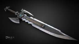 Viking Sci-Fi Fantasy Blade future, viking, 3dcoat, sharp, edge, old, pointy, stab, substancepainter, maya, scifi, futuristic, sword, fantasy, dagger, blade, sketchfabmaster, scifiblade, swordo