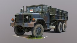 M35 2½-ton Cargo Truck (Raw Scan) truck, army, heavy, transport, rusty, semi, camo, cargo, machine, large, lorry, military-vehicle, photoscan, photogrammetry, vehicle, 3dscan, military, noai
