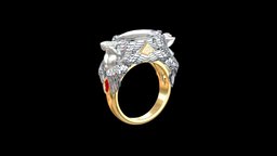 Cocktail ring PROVIDENCE jewellery, ruby, jewelry, angels, mason, diamond, emerald, ring