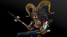 Ram Warrior Scene goat, warrior, soldier, hybrid, ram, raphael, animorph, creature, monster, grasstetti