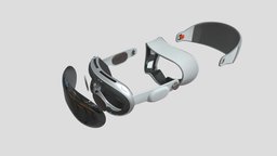 Internal structure of Apple Vision Pro d, iphone, apple, prop, a, phone, 3, vision, internal, 3d, structure, of