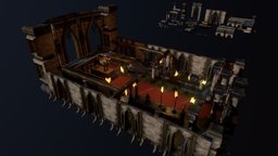 Taur Dungeon Kitbash Set castle, rpg, dungeon, gothic, kitbash, building, fantasy, interior, temple, noai