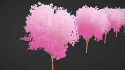 Stylized Cherry tree tree, plant, forest, toon, japan, cherry, decorative, sakura, bark, nature, cherryblossom, botanical, cherrytree, cartoon, blender, stylized, environment
