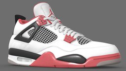 Jordan 4 Retro Fire Red shoe, red, style, leather, white, 4, fashion, retro, new, foot, classic, nike, four, fire, footwear, sneaker, jordan, maroon, jumpman, character, air, sport, black, bred, fours
