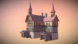 Cartoon House 4 unity, unity3d, cartoon, gameasset, house, village