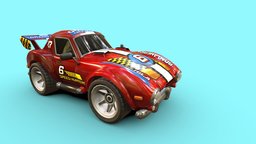 SportCar vehicles, gamemodels, pbr-texturing, substancepainter, cartoon, lowpoly, blender3d, car