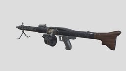 Mg3 Machine Gun rifle, revolver, videogame, army, handgun, shooterweapon, machine, machine-gun, metralleta, soldier-equipment, ametralladora, mg3, gun, war, shootergame