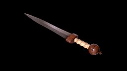 Mainz Gladius rome, ancient, soldier, mainz, historical, shortsword, roman, gladius, antiquity, authentic, substance_painter, weapon, blender, military, zbrush, sword, blade, history