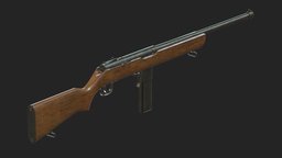 M50 Reising Low Poly PBR Realistic rifle, grenade, assault, high, soldier, revolver, army, handgun, carbine, generic, semi, long, submachine, defense, equipment, firearm, vr, bullpup, ar, firearms, automatic, machine, battle, pistol, sniper, launcher, personal, semi-automatic, weapon, asset, game, 3d, low, poly, military, shotgun, gun, gear, war, "light", "multiple-barrel"